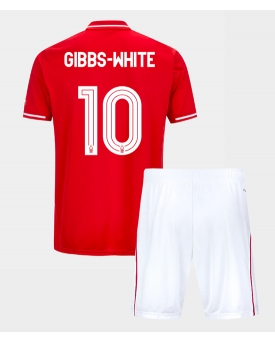 Nottingham Forest Morgan Gibbs-White #10 Maglia Gara Casa Repliche 2025-26 Bambino Maniche Corte Nottingham Forest Morgan Gibbs-White #10 Maglia Gara Casa Repliche 2025-26 Bambino Maniche Corte